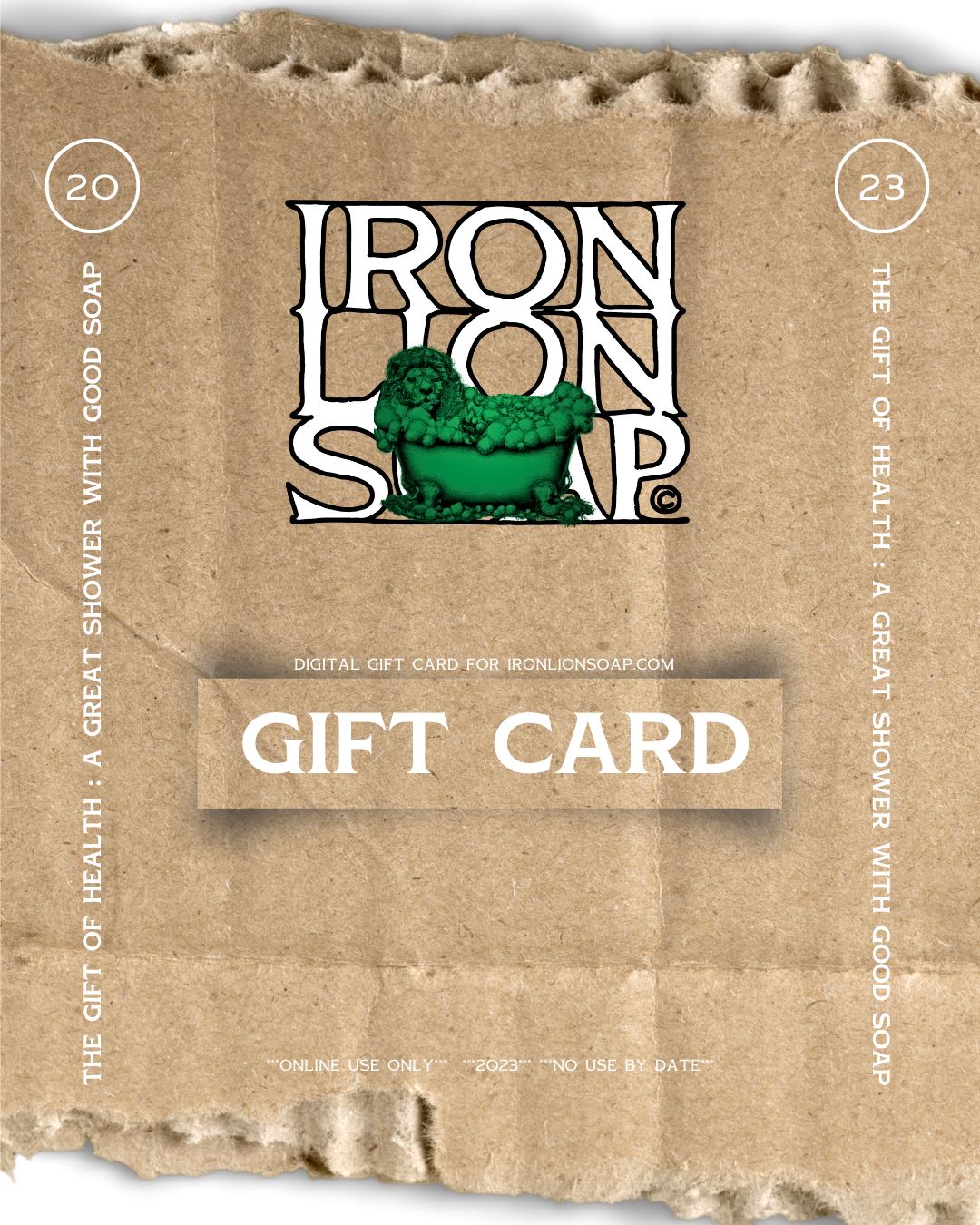 Iron Lion Bucks Gift Cards Iron Lion Soap 