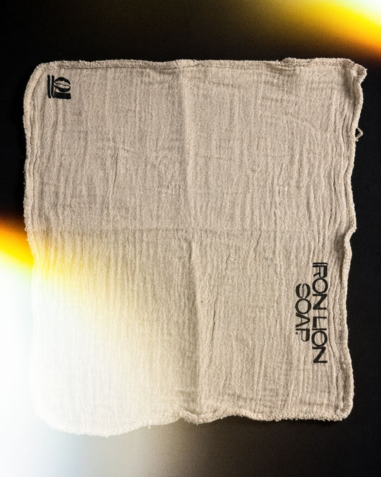 Unbleached Wash Rag Iron Lion Soap 