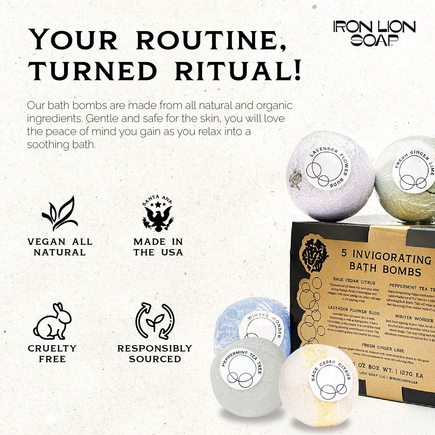 BathBomb PACK Kit Iron Lion Soap 