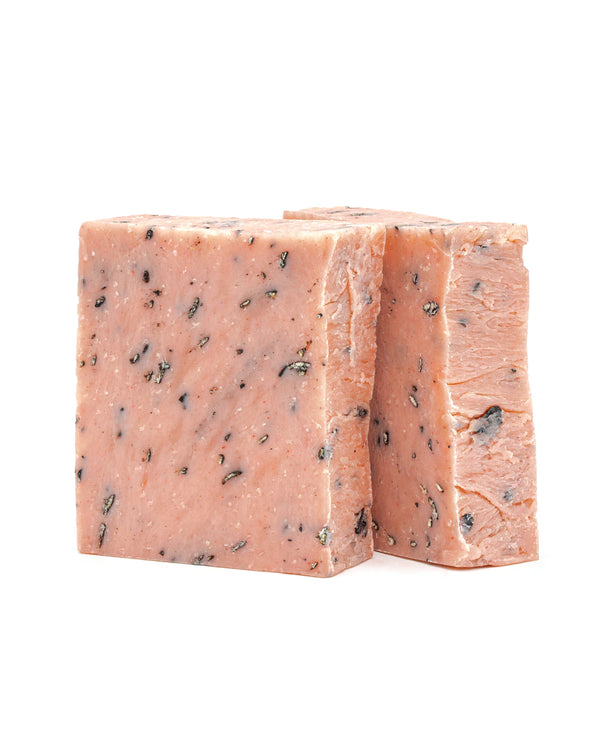 Watermelon Lemonade summer soap bar — hydrating fruity formula with charcoal and clay by Iron Lion Soap